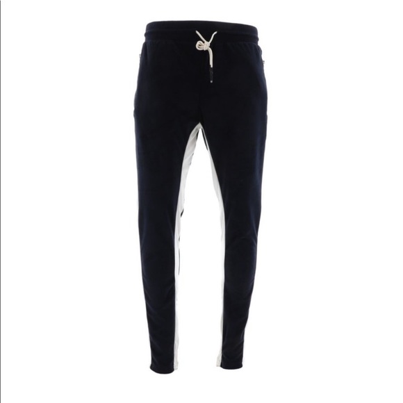 JORDAN CRAIG PANTS VELOUR. SIZE: L COLOR: BLACK &WHITE New - Picture 1 of 6